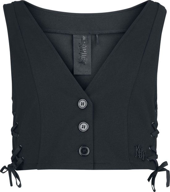 KIHILIST by KILLSTAR KILLSTAR Nexara Waistcoat Dames Bodywarmer - Zwart - XL