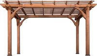 Backyard Discovery Pergola van Hout 305 x 426 cm – FSC 100% hout - Vrijstaande Cederhouten Pergola – Trellis Dakconstructie – Tuin Pergola met 14x14 cm Staanders