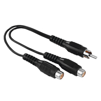 Hama Adapter RCA Male - 2x RCA Female Black