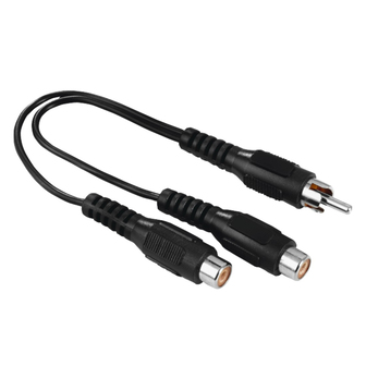 Hama Adapter RCA Male - 2x RCA Female Black