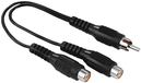 Hama Adapter RCA Male - 2x RCA Female Black