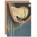 Hokusai Kohada Koheiji 100 Ghost Tales Skull Fine Art wenskaart met envelop binnen blanco