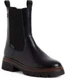 Tamaris Dames Chelseaboot 1-25474-47 003 Zwart Leer Maat 38