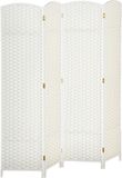 Homcom Kamerscherm - Grenenhout - Wit - 160x1,6x170cm