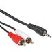 Allteq audio kabel 2 m 3.5mm 2 x RCA Zwart