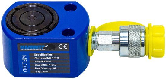 Mammuth Bol Platte cilinder dubbel 10 ton slag 25mm Kunststof Blauw 47 cm