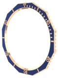 Wigento Samsung Galaxy Watch 6 Classic 47mm: blauwe/roze gouden lunetring