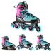 Nils Extreme NH18192A - Verstelbare 4-in-1 Rolschaatsen - Czarno-Fioletowe - Maat M (34-38)