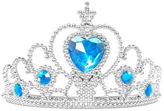 Spaansejurk NL Elsa kroon / tiara blauw bij Elsa of Anna Frozen Prinsessen jurk