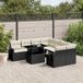 Maison Exclusive - Salon de jardin, 9 pièces, avec coussins, noir, en polyrotin