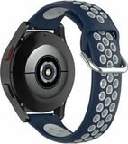 By Qubix Qubix - Siliconen Smartwatch Bandje 22mm voor Garmin Forerunner 970/570/255 - Donkerblauw/Grijs