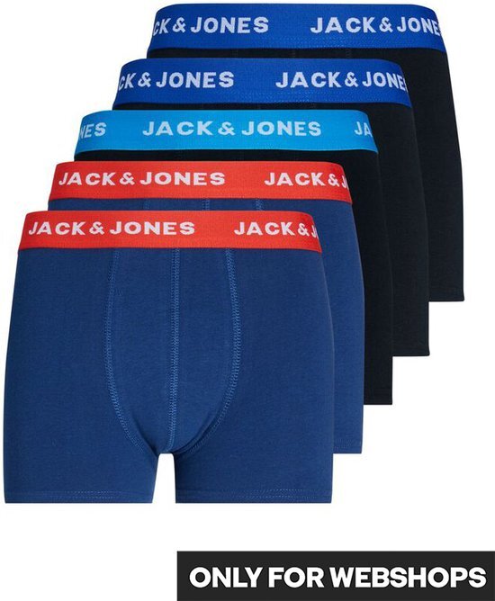 JACK&amp;JONES JUNIOR JACLEE TRUNKS 5 PACK NOOS JNR Jongens Onderbroek - Maat 176