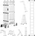 Vevor Multifunctionele Ladder 7-in-1 Vouwladder Aluminium 3 Treden 350 cm