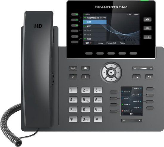 Grandstream Networks GRP2616 IP telefoon Zwart 6 regels TFT Wifi