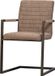 WOOOD Bas Eetkamerstoel - Geweven Stof - Bruin Melange - 87x54x62