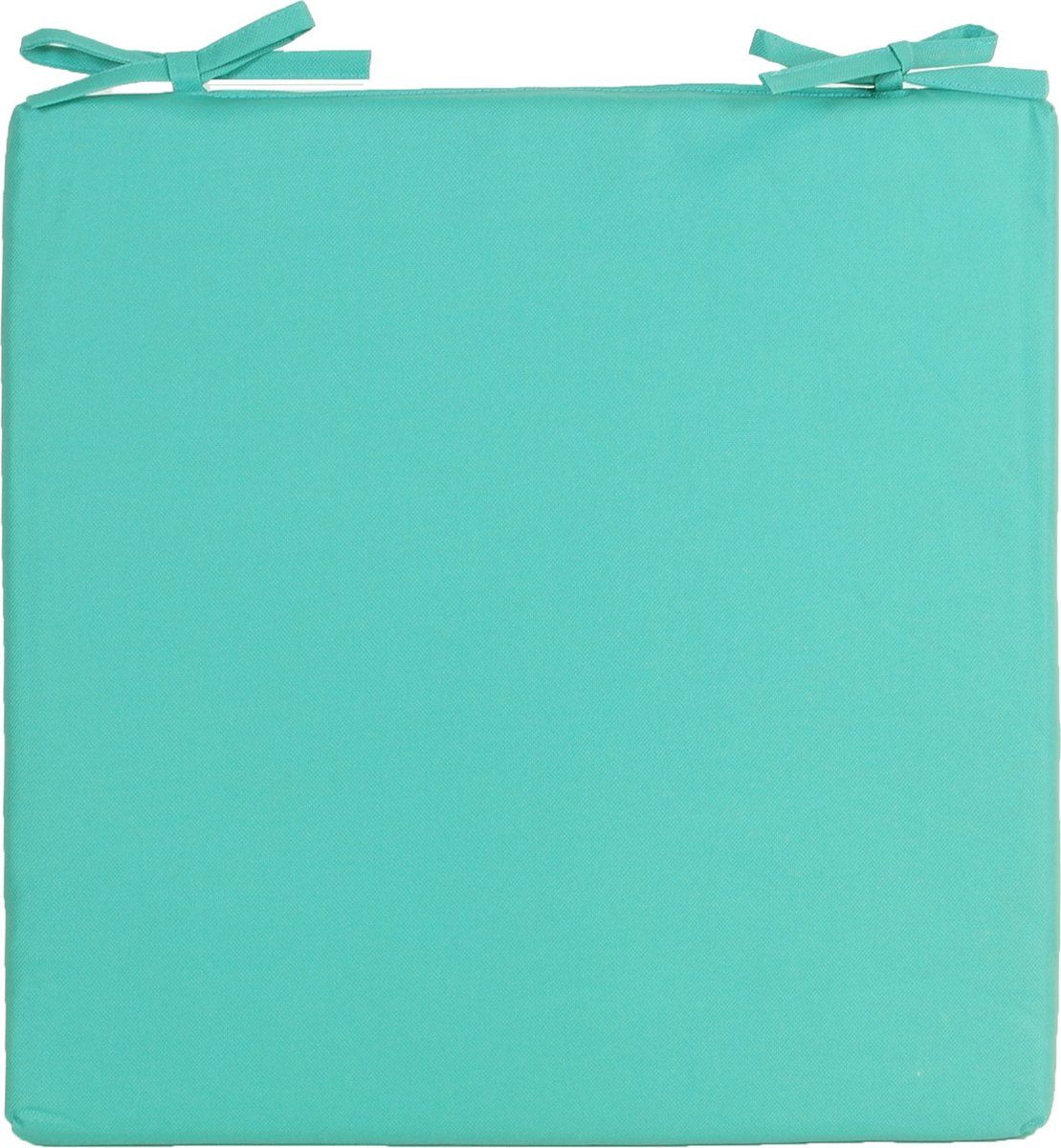 Anna's Collection Stoelkussens aqua groen/blauw 40 x 40 cm - Polyester - Tuinstoelen kussens