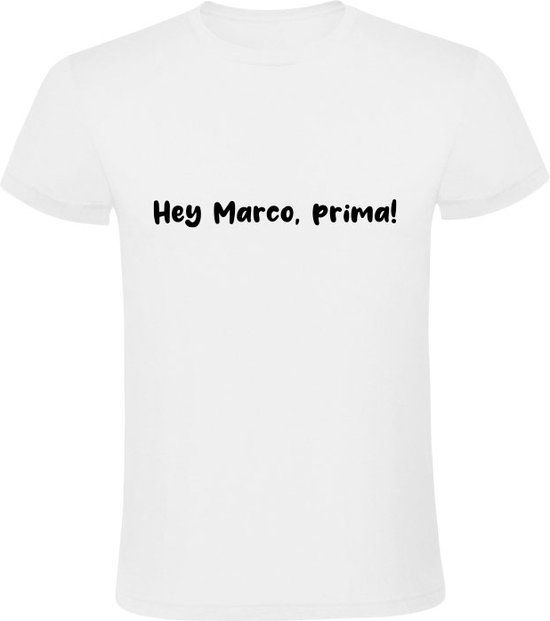 Sol's Hey Marco, Prima! Heren T-shirt - Wit - 4XL