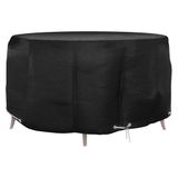VidaXL Housse de meubles de jardin Ronde Noir Polyéthylène 230x90 cm