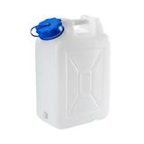 hünersdorff Jerrycan met brede hals, multifunctioneel, met grote opening voor eenvoudige reiniging van de binnenkant, uv-bescherming, Made in Germany, 22 l, wit
