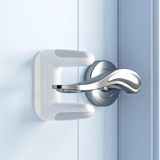 SAFELON 2-pack deurhendelsloten voor de veiligheid van kinderen en huisdieren, deurhendelsloten voor peuters, babysloten voor peuters, onzichtbare schakelaar (wit)