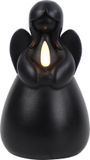Countryfield LED kaars engel - zwart - H14,5 cm