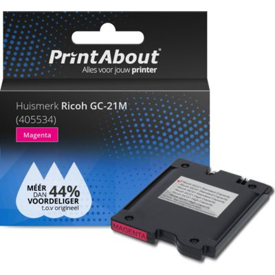 PrintAbout Huismerk Ricoh GC-21M (405534) Inktcartridge Magenta