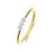 Lucardi Dames 14 karaat geelgouden ring met diamant 0,045ct