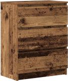 vidaXL Dressoir 60x35x76 cm Bewerkt Hout Oud Houtkleurig
