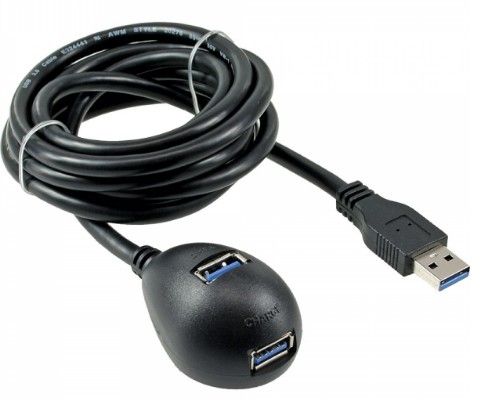 Inline 35651 USB-kabel - 1 m - Zwart