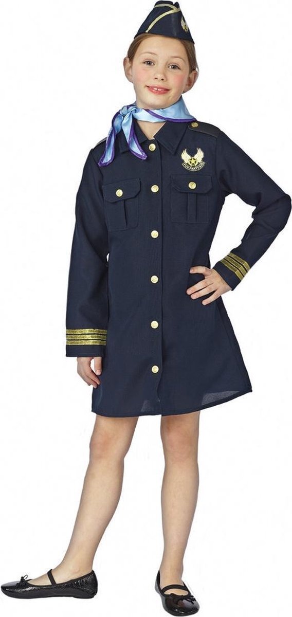 - Stewardess kostuum voor meisjes - verkleedkleding 128 (8 jaar)