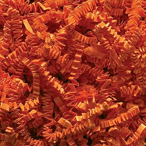 Box.it.pack.it Versnipperd Crinkle Zigzag Kraftpapier, Oranje, 1 kg