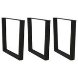 VidaXL Eettafelpoten V-vorm 2 stuks zwart 80 x (72-73,3) cm