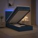 Maison Exclusive Lit Ottoman exclusif, avec matelas et éclairage LED bleu, dimensions 90 x 190 cm, revêtement en tissu
