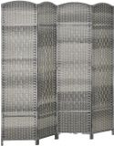HOMCOM Kamerverdeler Polypropyleen 180x1,7x180cm Grijs