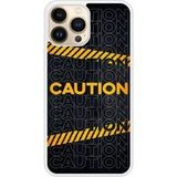 Apple Bedrukt siliconen hoesje compatibel met iPhone 13 Pro Max Caution