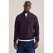 WE Fashion regular fit gebreide trui - donkerpaars