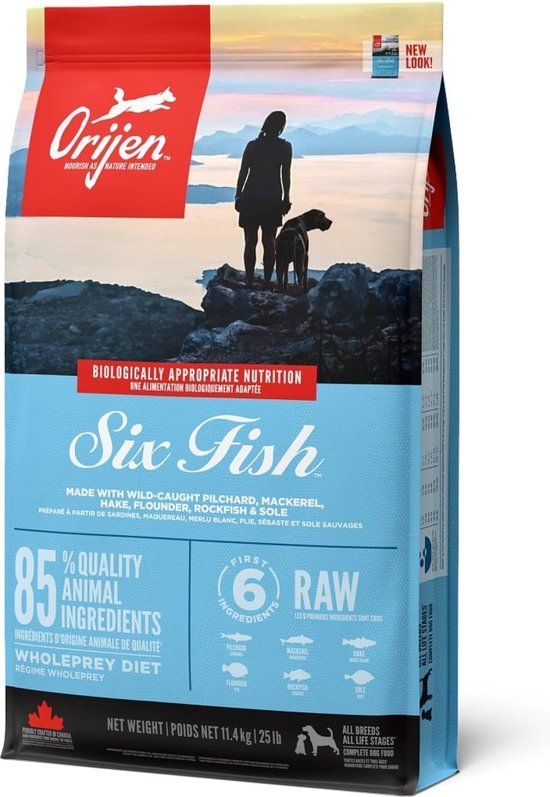 Orijen Whole Prey 6 Fish Dog - 11.4 KG - Hondenvoer