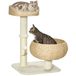 PawHut krabpaal van spaanplaat - 48x48x72cm - Beige