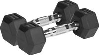 Rebel Active Serie - Hexagonale Gietijzeren Halters - 2x2,5 kg - Rubber Coating - Duurzaam