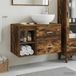 Prolenta Maison Exclusive - Ensemble de deux armoires de salle de bain en chêne fumé