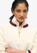 Superdry - Tipped trui met halve rits - Dames - Katoen/Acryl - Ecru - Maat UK14/EU42