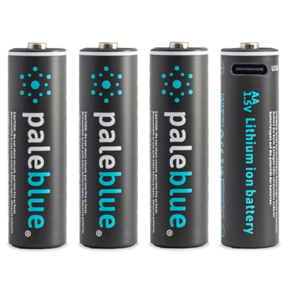 Pale Blue Pale Blue 4x AA Lithium 1,5V oplaadbare batterij met USB-C