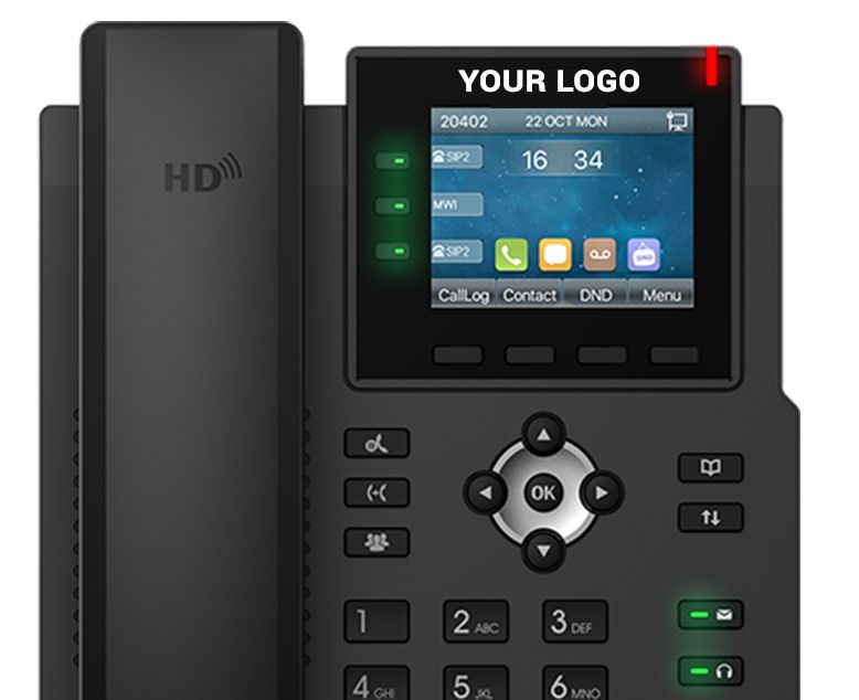 Fanvil X3U IP Phone - Black - 6 Lines - LCD Display