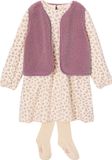 Vertbaudet Ensemble 3 pièces robe pour fille violet doux