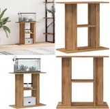vidaXL Aquariumstandaard 60x30x60cm bewerkt hout artisanaal eikenkleur