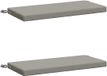 vidaXL Coussin de banc SOEST 2 pièces 100% Polyester Gris 80 x 40 x 5 cm