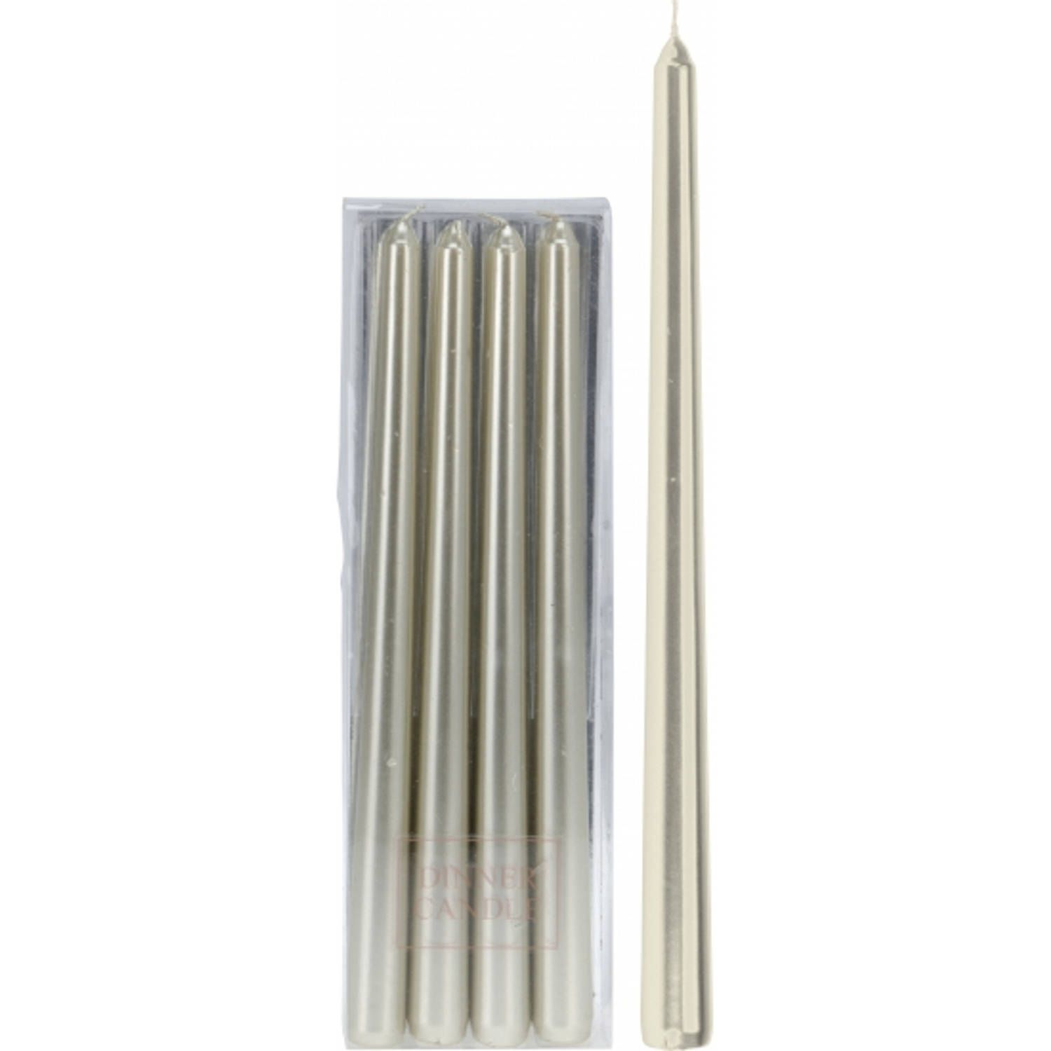 Gouden kaarsen 8x stuks 30 cm - goudkleurig - 8720276737715