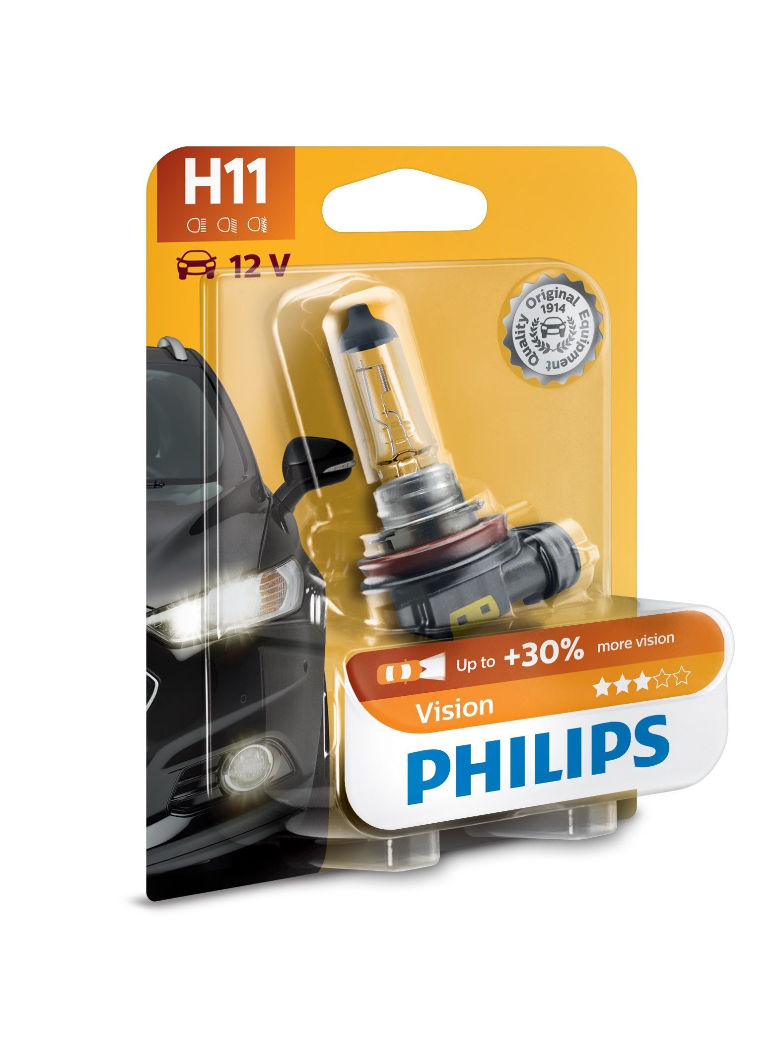 Philips Vision Type lamp: H11, verpakking van 1, koplamp voor auto