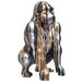 HOME DECO FACTORY HD0213 Black Gorilla Statue with Gold and Silver Flowing H45 cm