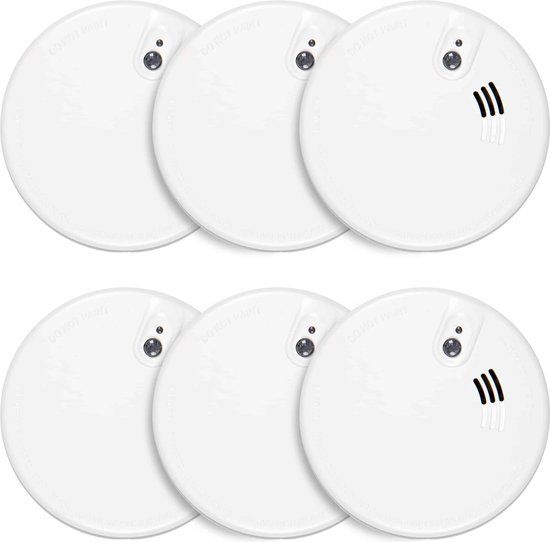 Firex KF20 4973 Rookmelder 230v 6-pack - NEN-EN 14604 - Wit